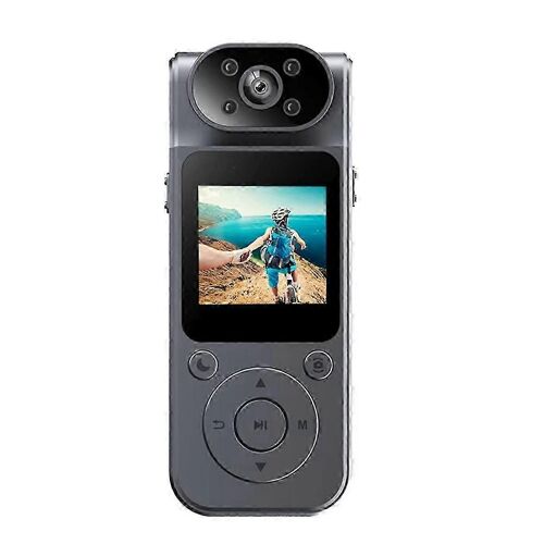 Appareil photo numérique protable 1080P avec objectif rotatif Caméra de sport Enregistreur vocal Bodycam pour Journali