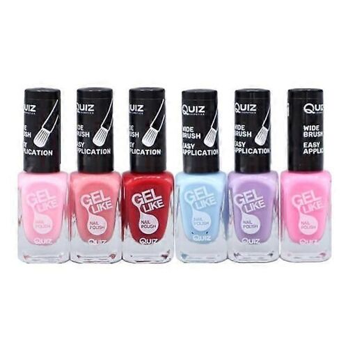 6 Pcs Vernis À Ongles, Vernis À Ongles - Set - Multicolore