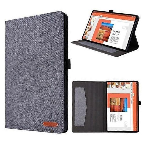 Lenovo Tab M10 FHD Plus étoffe en cuir thème tissu - Gris argenté