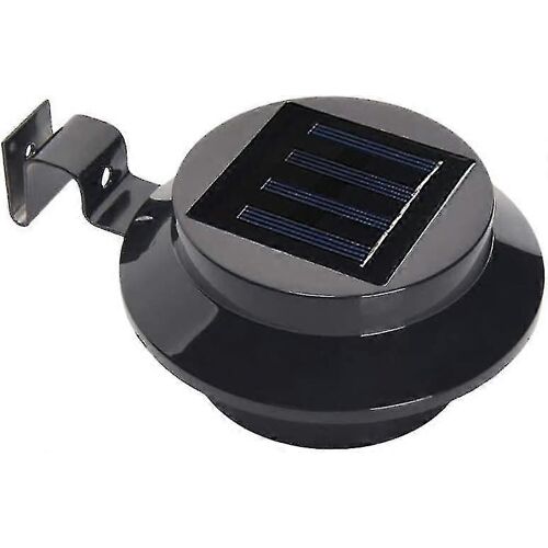Lampes De Gouttière Solaires, Lampes De Sécurité Extérieures Imperméables, Lampe Murale De Clôture De Gouttière À Led Pour Clôture Gouttière Jardin Jardin Toit (Noir, Lumière Chaude) (1pcs)