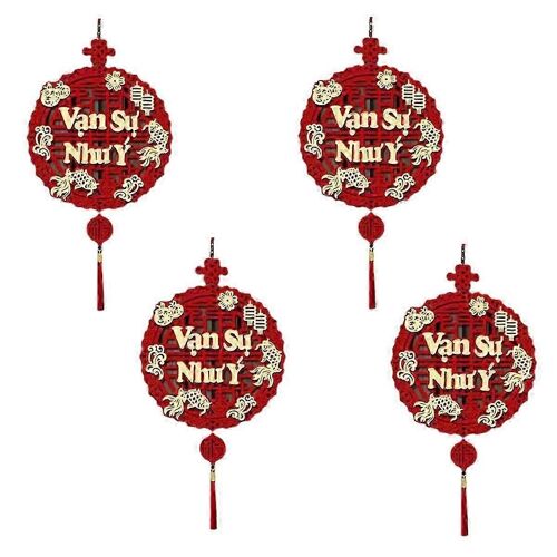 Vietnamien Texte Décoration Printemps Festival Pendentif Nouvel An Décoration Salon Arc Pendentif Bon