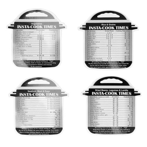 4Pcs autocuiseur Time Sheet Temps de cuisson magnétique Guide de référence Accessoires1