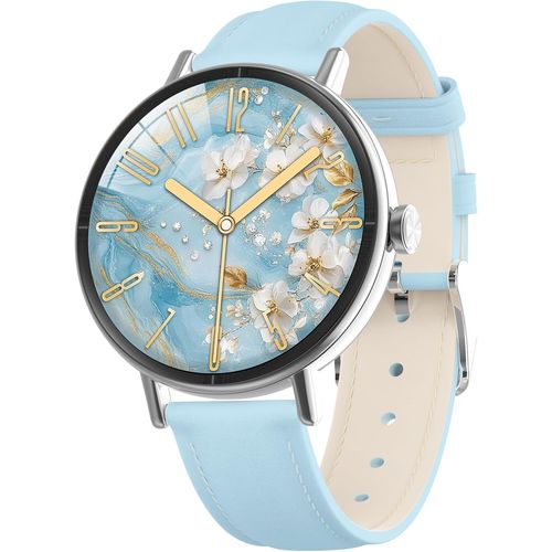 Montre Connectée Homme Femme avec Réponse/Appel, 1.27"" Cadran Dynamique - Fréquence Cardiaque/Sommeil/SpO2,Montre Connectée Femme pour Samsung/iPhone/Android, Étanche IP68, 110+ Modes Sport- Bleu