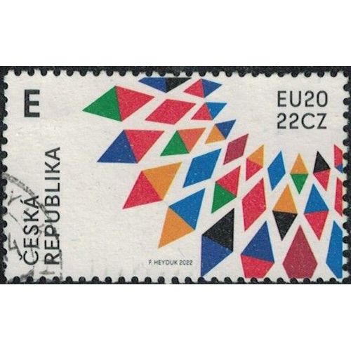 République Tchèque 2022 Oblitéré Used Présidence Tchèque De L'union Européenne Y&t Cz 1014 Su