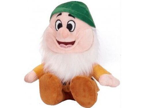 Peluche Nain Timide 40 cm - Collection Blanche Neige et les 7 Nains - Set Grand Doudou Classique Enfant et 1 Carte tigre