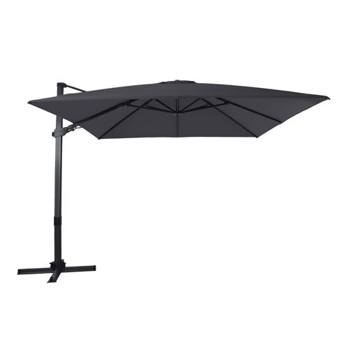 Axi Apollo Premium Parasol Déporté Gris/Anthracite - Parasol Déporté Rectangulaire 300x300cm - Parasol Pied Déporté, Structure Aluminium - Rotation 360 - Parasol Déporté Inclinable - Résistant Aux Uv