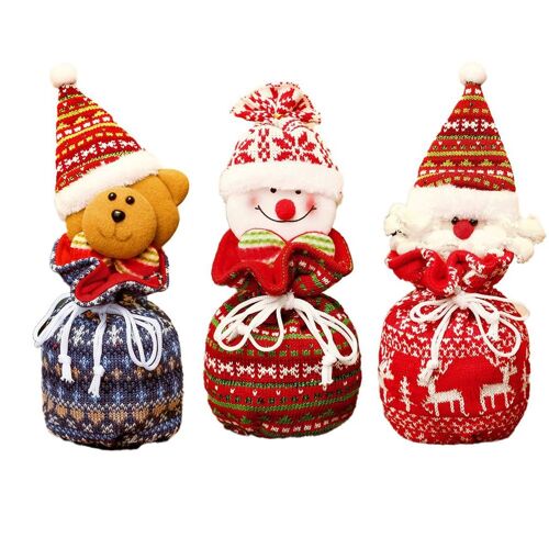 Sac cadeau de Noël avec cordon, sacs cadeaux de Noël style 2 goodnice