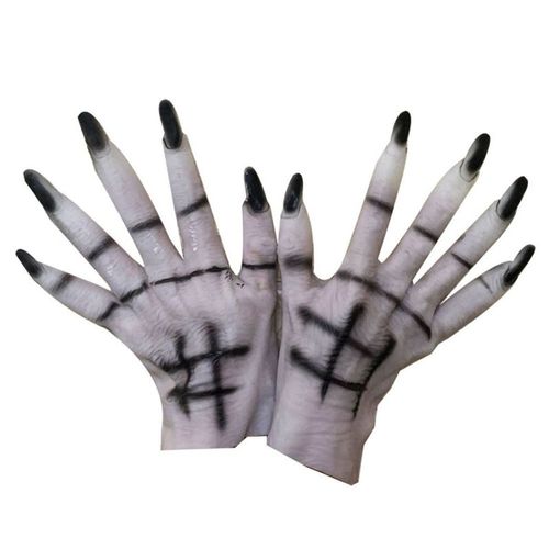 Halloween Diable Vampire Monstre Horreur Mains Blanc Déguisement Costume Gants Goodnice