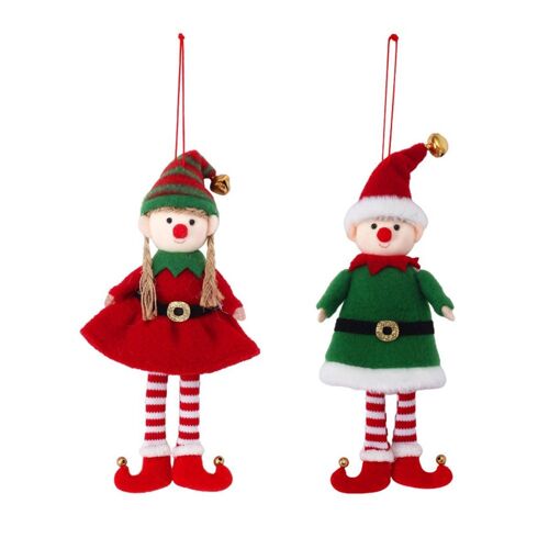 Décoration de noël elfe pour garçon et fille, 2 pièces, cadeaux de vacances pour enfants goodnice