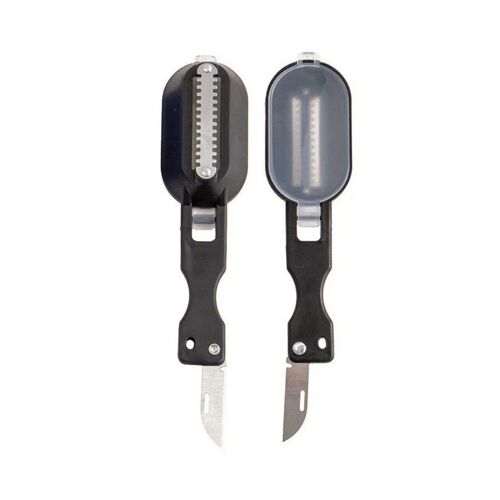 Brosse Anti-Écailles De Poisson Sans Effort Avec Couteau ¿ Outil En Acier Inoxydable Durable Pour Un Nettoyage Facile Du Poisson