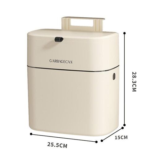 Poubelle murale de grande capacité - Élégante poubelle de cuisine avec couvercle pour une élimination facile et un gain de place