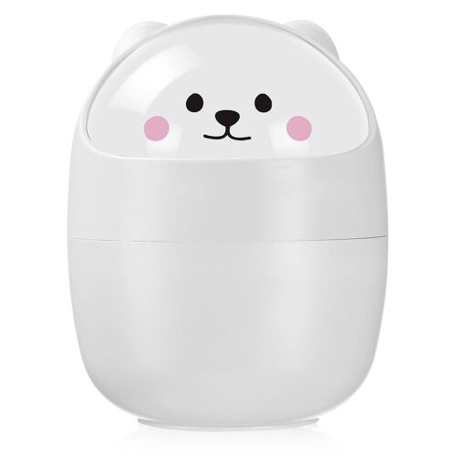 Mini Poubelle Élégante Avec Couvercle À Secouer ¿ Petite Poubelle Écologique Pour La Maison Et Le Bureau