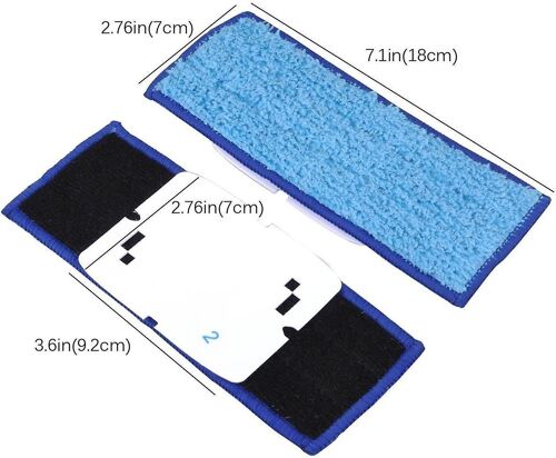 Lot de 5 lingettes en microfibre lavables à sec, humides et humides pour le nettoyage des sols en bois dur, en carrelage et en pierre