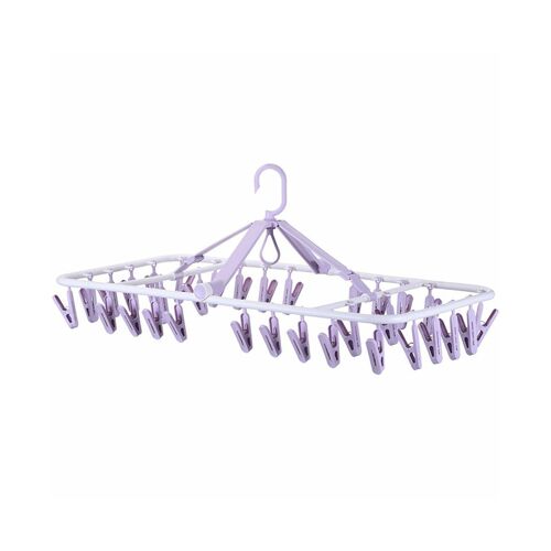 Cintres rotatifs et pliables pour sous-vêtements avec 20 pinces - Séchoir peu encombrant pour chaussettes et petits vêtements