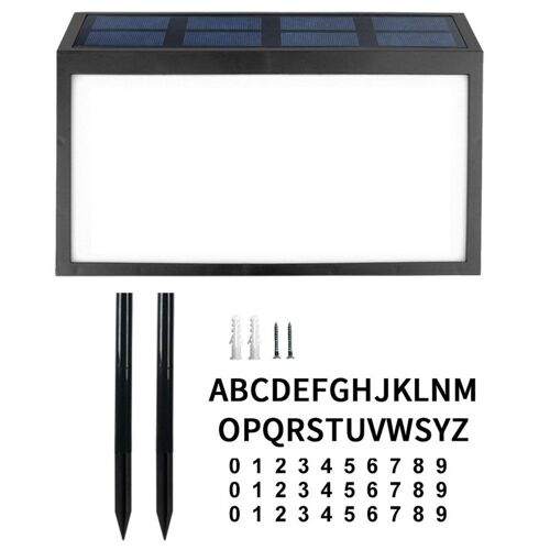 Numéro De Maison Pour L'extérieur, Panneau D'adresse Solaire Pour Cour Avec Goodnice