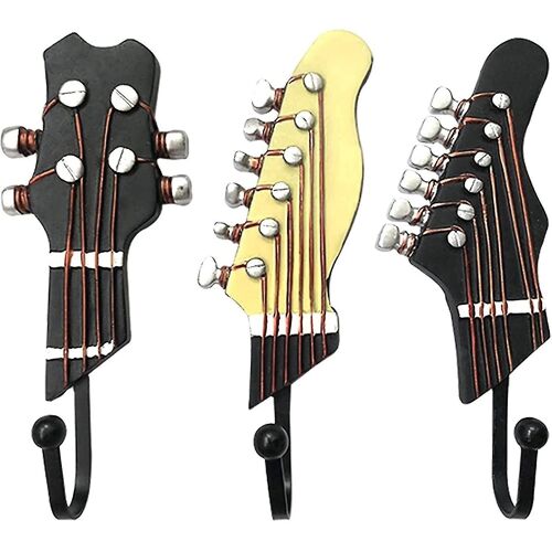 Patère décorative en forme de guitare pour vêtements ¿ Cintres uniques pour mélomanes et décoration d'intérieur élégante