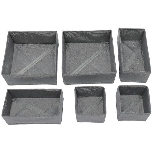 Ensemble de rangement pour chaussettes et sous-vêtements 6 pièces - Boîtes de rangement durables pour une organisation soignée et élégante de la maison