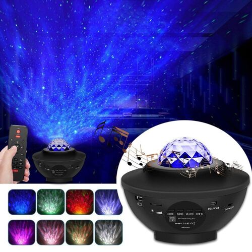 Haut-Parleur De Musique, Projecteur Led, Lampe Ciel Étoilé, Vague D'eau, Effet D'ondulation Goodnice