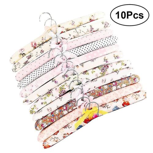 Lot de 10 cintres à fleurs antidérapants en bois - Durables, élégants et parfaits pour ranger vos vêtements dans votre placard