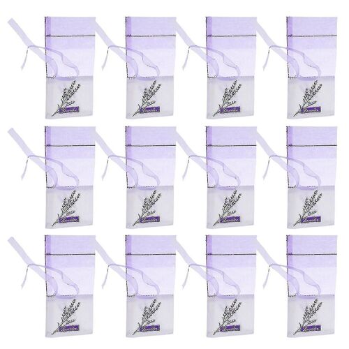 12 Sachets De Lavande ¿ Sachets En Organza Floral Pour Cadeaux, Herbes, Antimites, Cadeaux De Fête Et Décorations