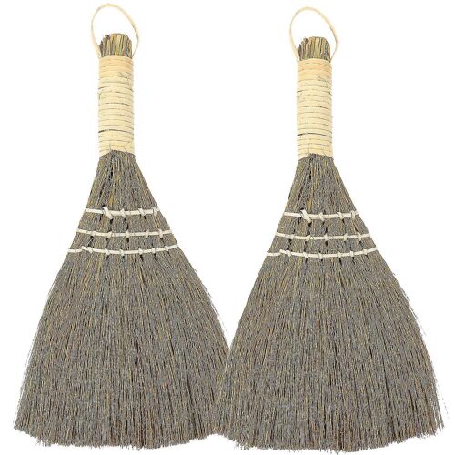 Ensemble de 2 petits balais de bureau - Brosse à poussière à manche court pour un nettoyage efficace des surfaces de la maison et du bureau