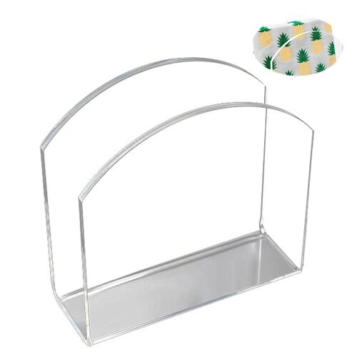 Porte-serviettes en acrylique transparent pour tables, porte-serviettes transparent goodnice