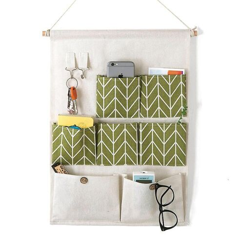 Organiseur De Poche Élégant En Tissu À Suspendre - Sac De Rangement Mural Polyvalent Pour Porte Et Solutions Peu Encombrantes