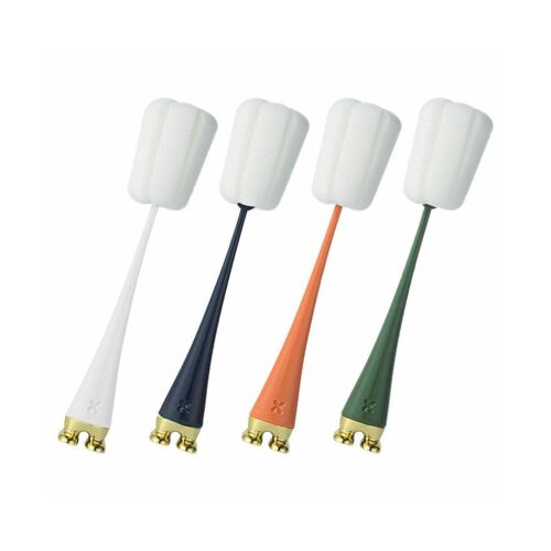 Lot de 4 brosses de nettoyage à long manche pour bouteilles ¿ Idéales pour les bouteilles d'eau, les tasses et les verres ¿ Douces et durables