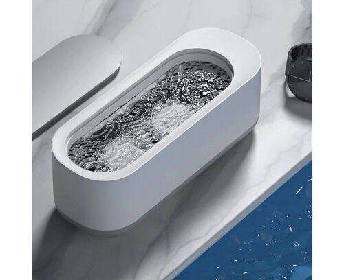 Mini nettoyeur à ultrasons pour bijoux ¿ Réservoir à ondes sonores en acier inoxydable pour lunettes, bagues et autres