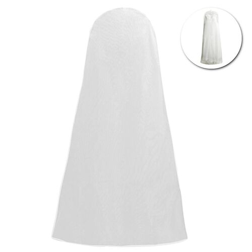 Housse de protection pour robe de mariée haut de gamme, transparente, durable, idéale pour le rangement et les voyages.