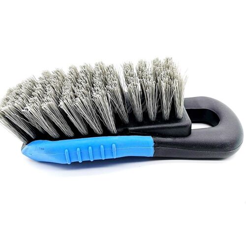 Brosse Multi-Usages Pour Pneus ¿ Nettoyeur De Jantes Ergonomique Pour Voitures, Vélos Et Plus Encore ¿ Gris