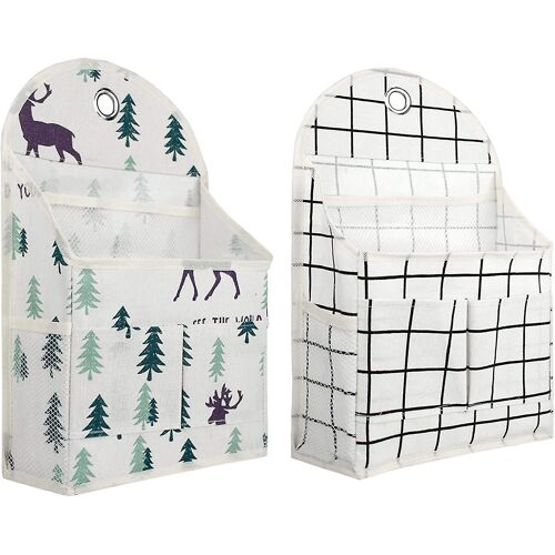 Lot De 2 Sacs De Rangement Étanches À Suspendre À La Porte ¿ Organiseur De Placard Élégant Avec Poches En Filet Pour La Maison Et Le Bureau