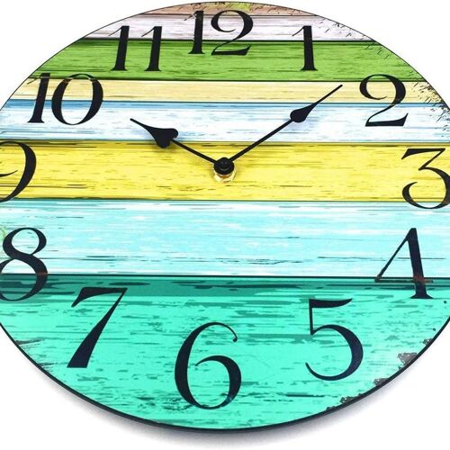 Horloge murale vintage, horloge en bois de style maison de campagne de France de style toscan avec goodnice