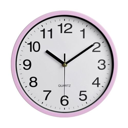 Horloge murale en plastique de 10 pouces Shi Ying horloge chambre salon rose goodnice