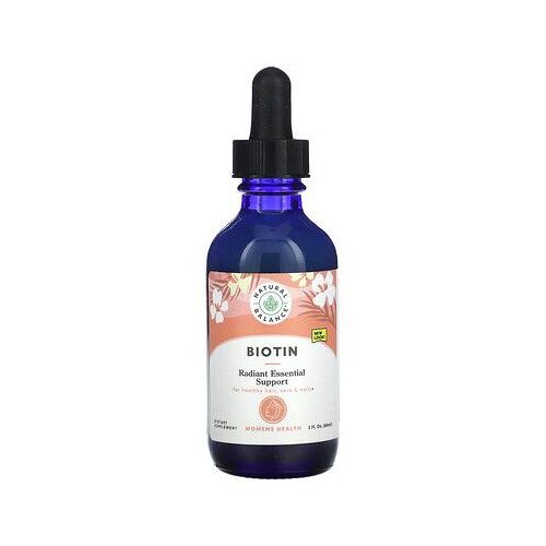 Natural Balance Biotine Liquide, Soutien Essentiel Radieux, 60 Ml 