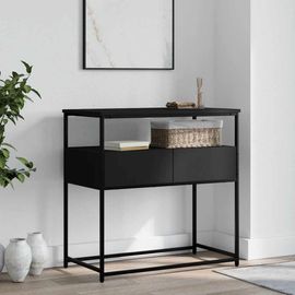 Vidaxl Table Console Noir 75x40x75 Cm Bois D'ingénierie