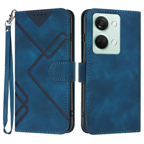 Case For Oneplus Ace 2v With Card Slot Stand Magnetic Cover Flip Wallet Pu Leather - Bleu