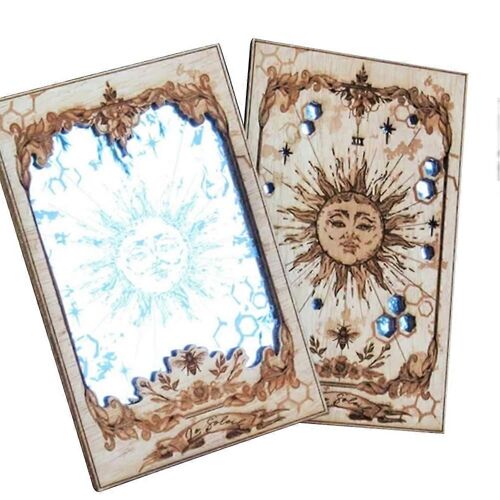 Soleil Xix Tarot Carte Miroirs Tarot En Bois Miroir Ornement De La Maison