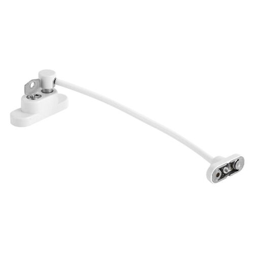 Alliage de zinc Fenêtre Porte Ouverture Restrictor Cable Baby Child Safety Lock Cran Wire White