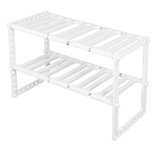 2 niveaux évier rack armoire organisateur rangement étagère télescopique cuisine salle de bain