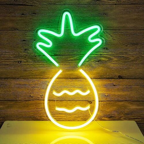 Usb Led Neonlicht Schild Acryl Neon Lampe Licht Atmosphre Nachtlicht Party Bar Home Kinder Baby Schlafzimmer Deko, Ananas