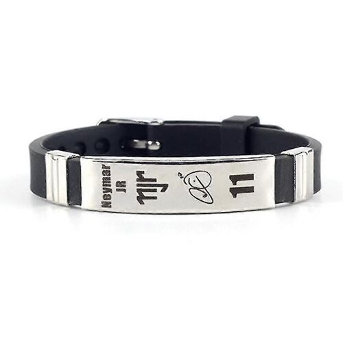Bracelet De Football Neymar Bracelet Silicone Titanium Acier Boucle Réglable - Qualité Premium