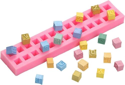 26 Letter Silicone Mold - Chocolate Az Letters Design - 3d Square Cake Mold