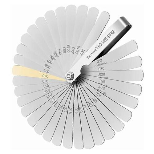 Jauge D¿Épaisseur, Jeu De 32 Lames Cale De Soupape En Acier Inoxydable, Marquage Métrique/Impérial, Pour Mesurer L¿Écart De Largeur, Pour Moteur/Bougies/Soupapes.