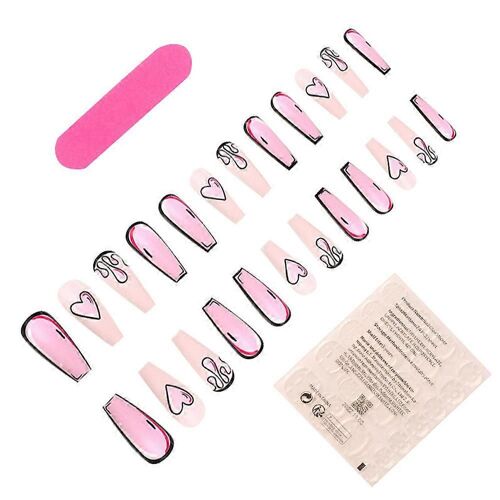 Vernis À Ongles Love Graffiti, 24pcs En Boîte, Avec De La Colle À Gelée À L'intérieur, Des Bandes De Frottement