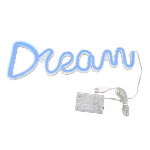 Néon Led Dream Batterie Usb Applique Murale Au Néon Pour Chambre Salon Bar Fête Mariage