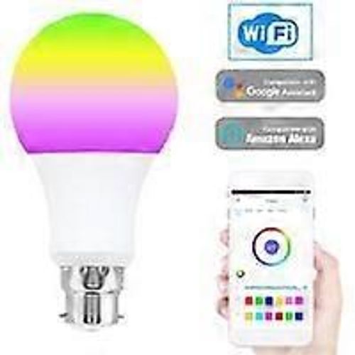 Ampoule Led Smart Wifi Lumire Wifi Ampoule Led Multicolore Rvb 7w B22 Tlcommande De Tlphone Intensit Variable Compatible Avec Alexa Google Home Tmall