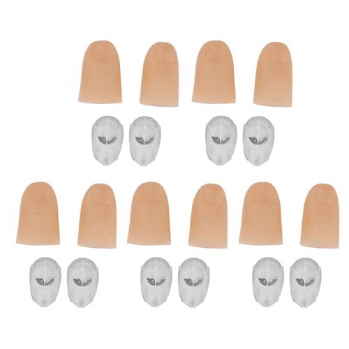 5 Paires Doigt Lumière Pouce Pvc 3v 40mah Batterie Alimenté 4.5cm Led Faux Doigt Lumières Pour Performance Prop Coloré