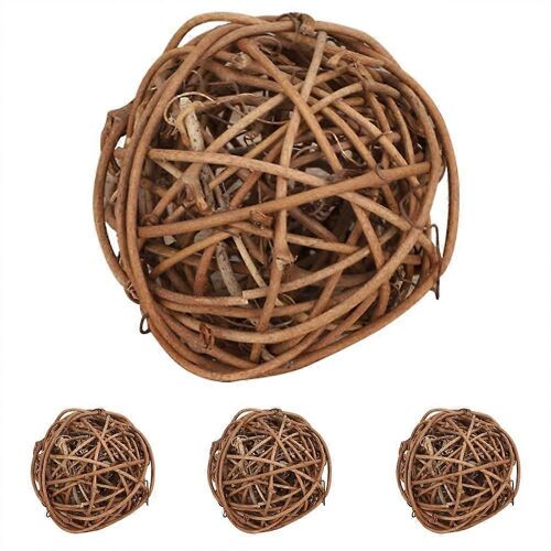 4 boules de rotin pour la décoration de Noël de fête de mariage