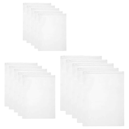 Sac De Rangement De Voyage, 15 Pcs Sacs De Rangement Transparents Sacs À Fermeture Éclair Givrée Pour Vêtements, Chaussures, Articles De Toilette, Stockage De Bagages, 3 Tailles
